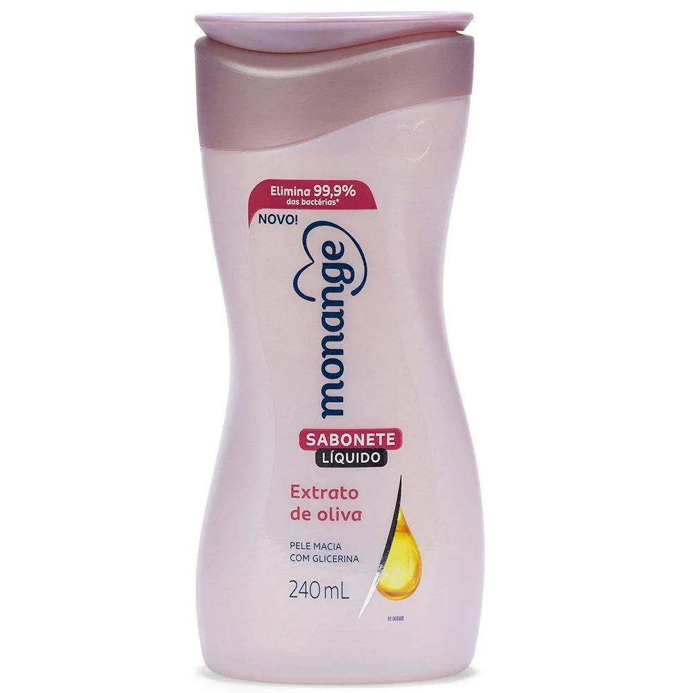 SABONETE LíQUIDO MONANGE EXTRATO OLIVA 240ML