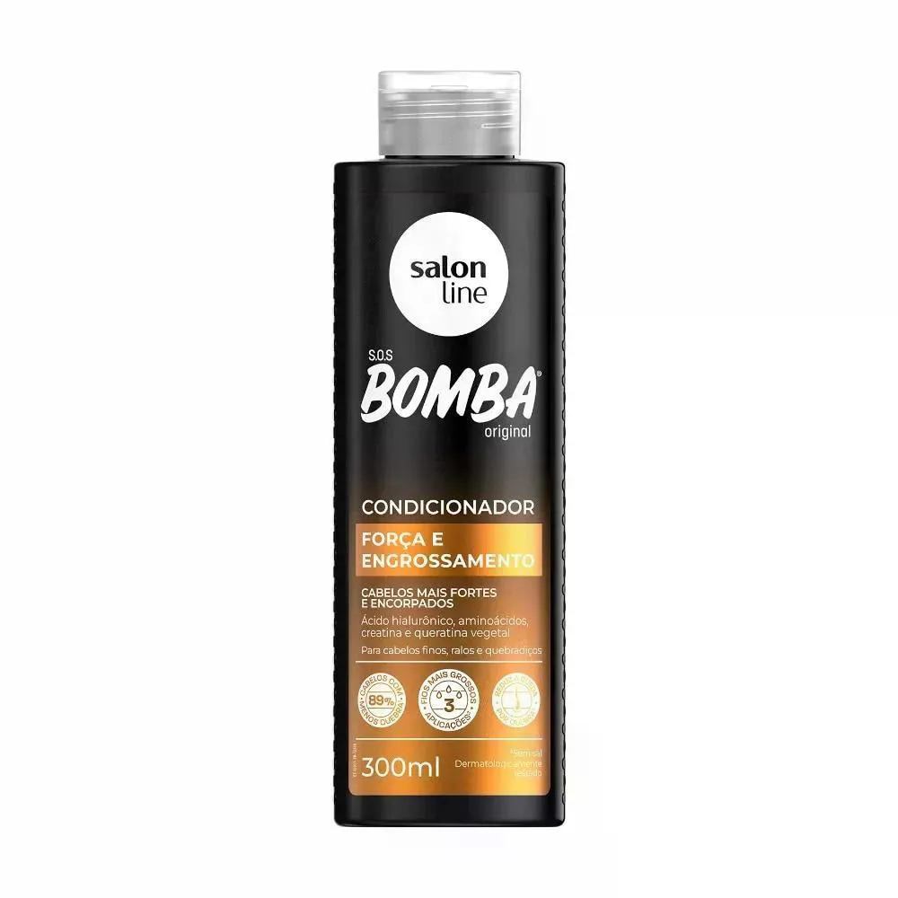 CONDICIONADOR SALON LINE SOS BOMBA FORÇA E ENGROSSAMENTO 300ML