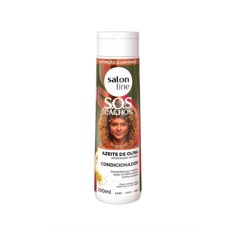 CONDICIONADOR SALON LINE S.O.S CACHOS AZEITE DE OLIVA 300M