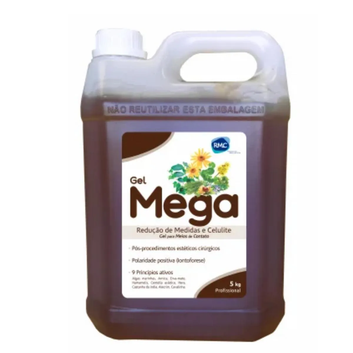 GEL CONDUTOR MEGA 9 ATIVOS 5 KG ULTRASSOM/ESTéTICA RMC GALãO
