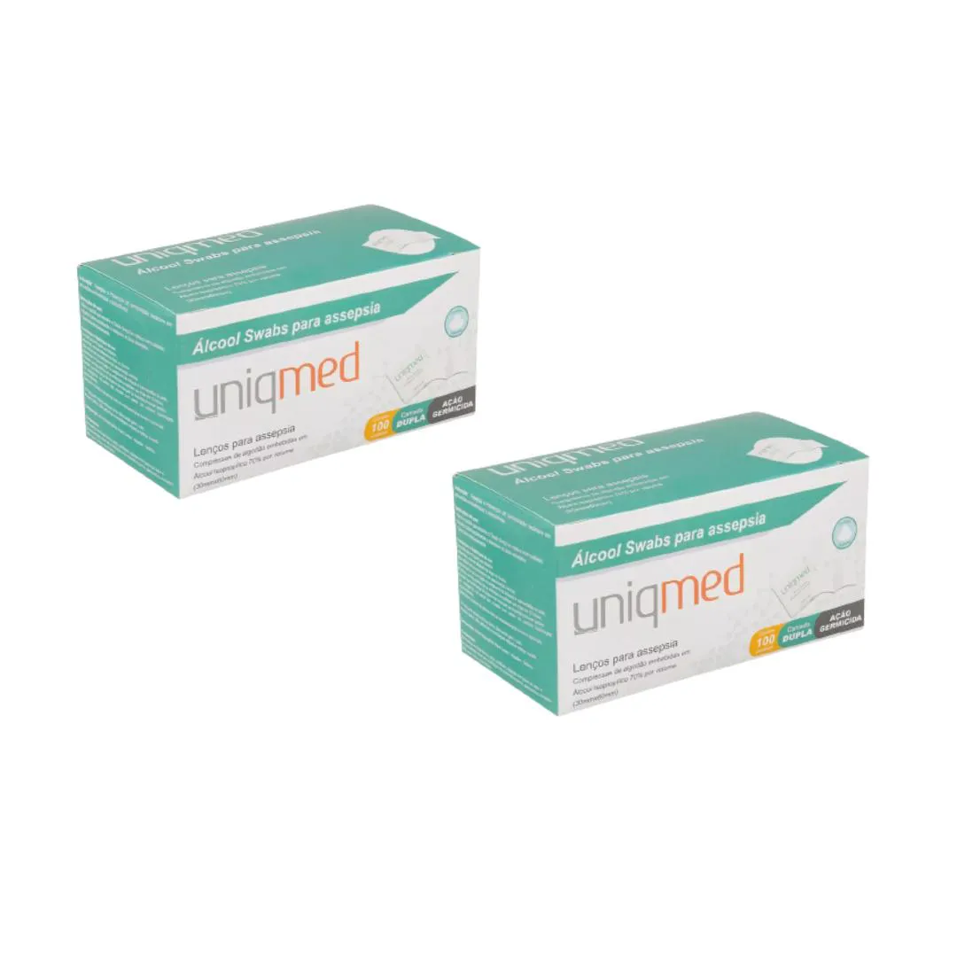 KIT 200 ALCOOL 70% LENçOS UMEDECIDOS ASSEPSIA ANTIBACTERIANO