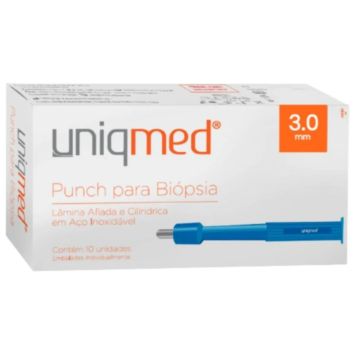 PUNCH PARA BIOPSIA 3 MM ESTéRIL UNIQMED DESCARTáVEL 10 UN