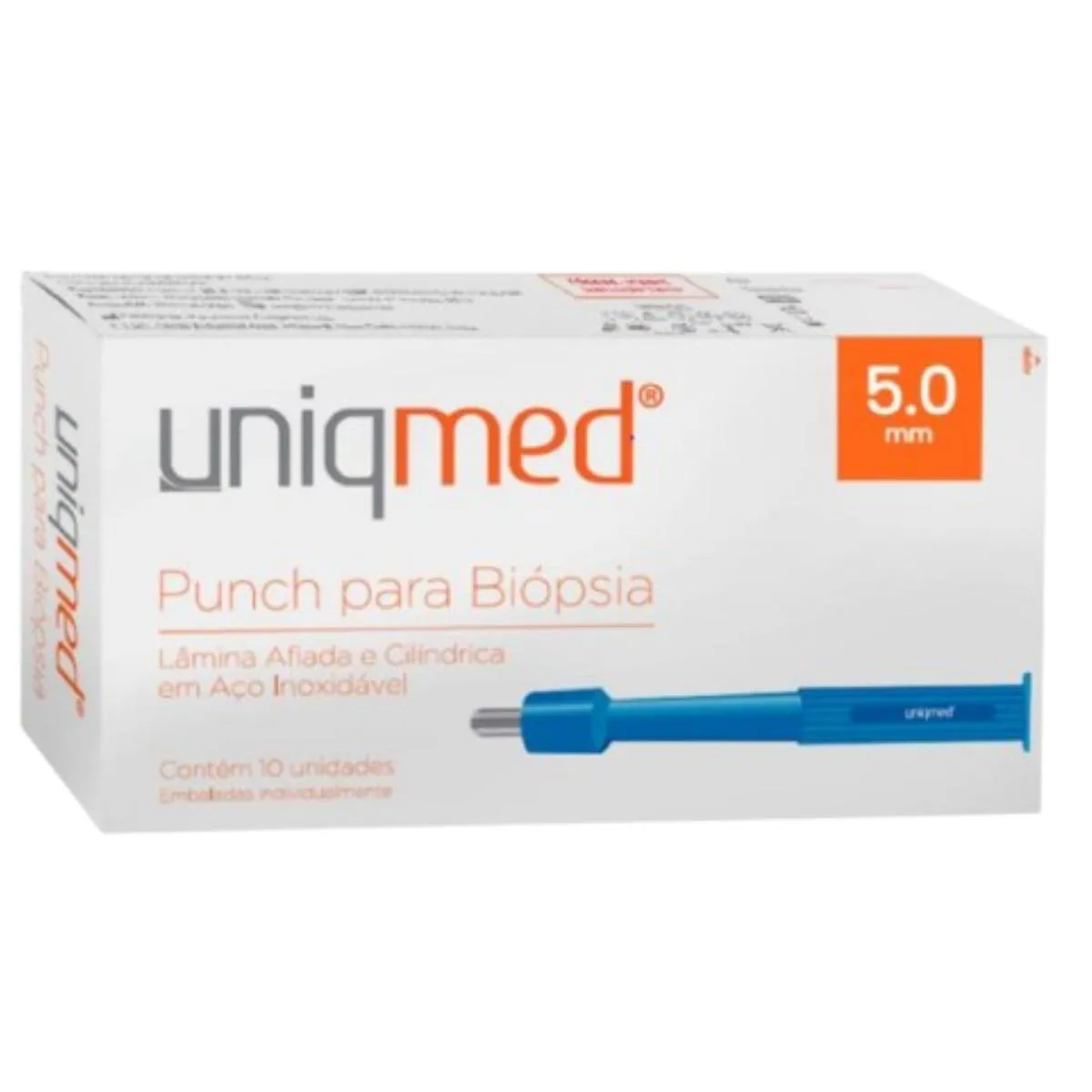 PUNCH PARA BIóPSIA ESTéRIL 5 MM DESCARTáVEL UNIQMED 10 UNIDS
