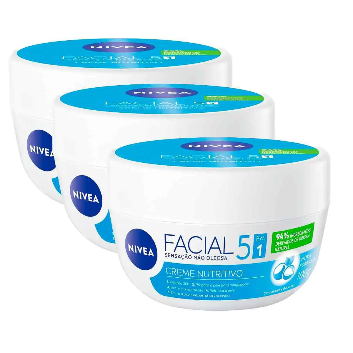 Kit 3 Creme Facial Nutritivo Nivea 3 unidades de 100g