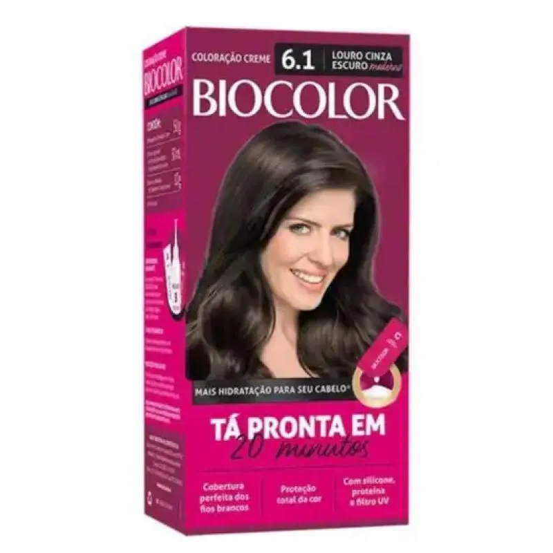 COLORAçãO BIOCOLOR 61 LOURO CINZA MODERNO MINI
