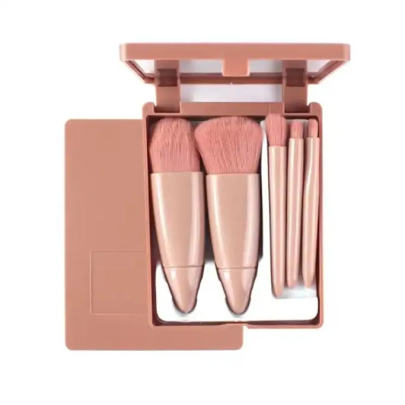 CONJUNTO DE PINCéIS HERMES PARA MAQUIAGEM COM ESTOJO E ESPELHO