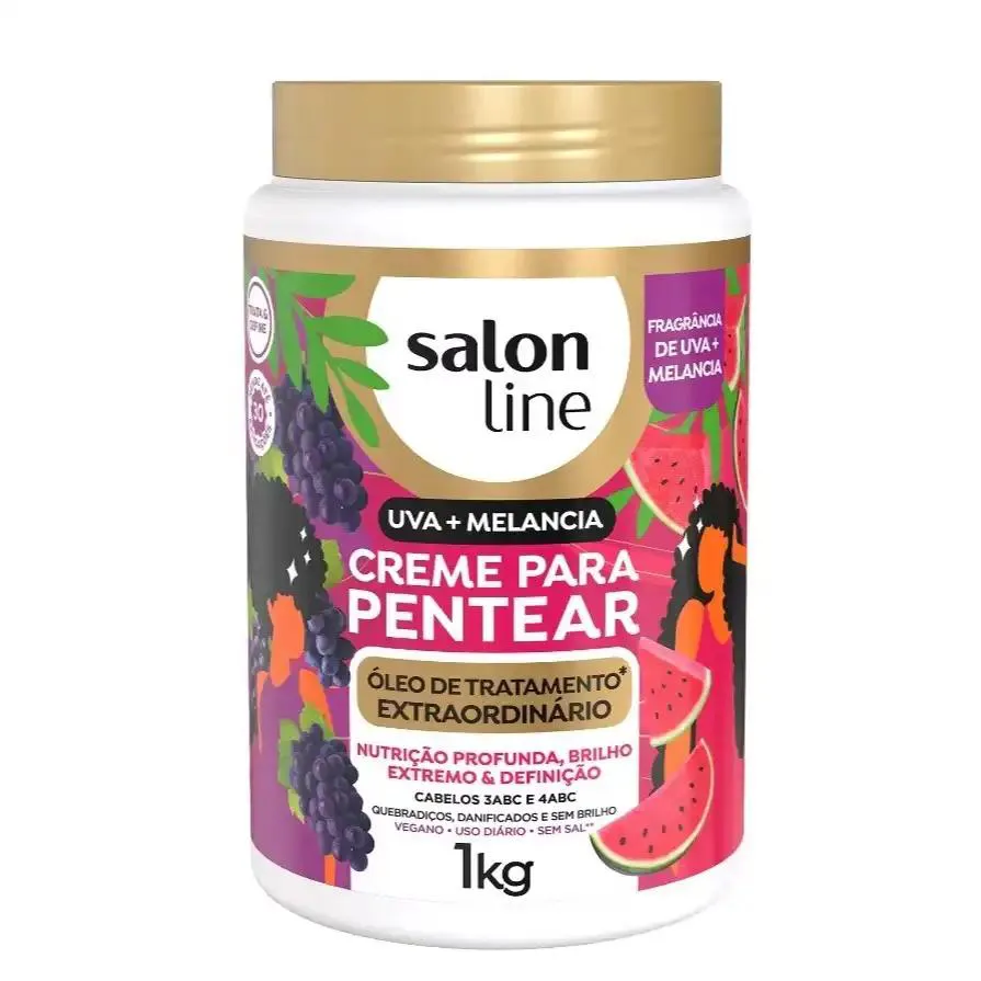 CREME DE PENTEAR SALON LINE KIDS OLEO EXTRAORDINARIO UVA+MELANCIA 1KG