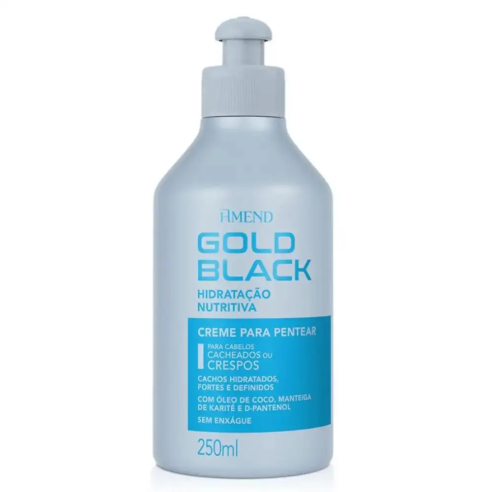 CREME PARA PENTEAR GOLD BLACK HIDRATAçãO NUTRITIVA AMEND 250ML