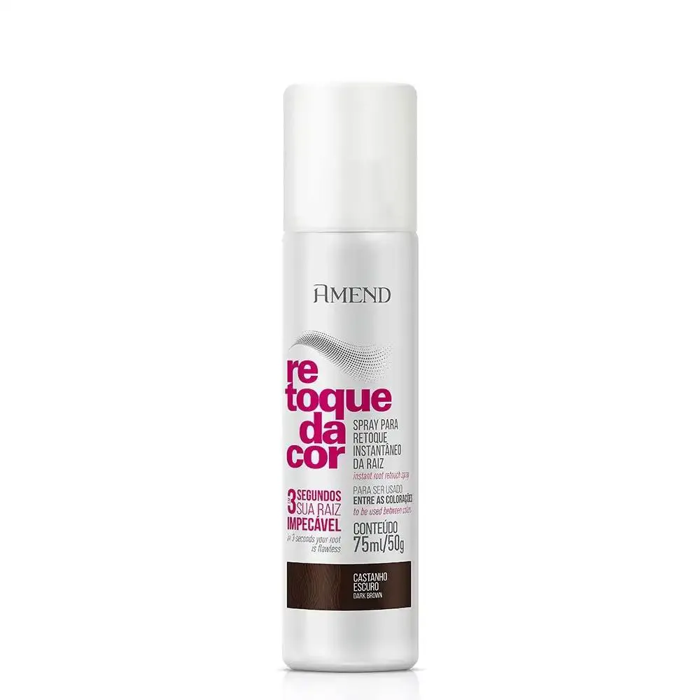 SPRAY RETOQUE DA COR CASTANHO ESCURO AMEND 75ML