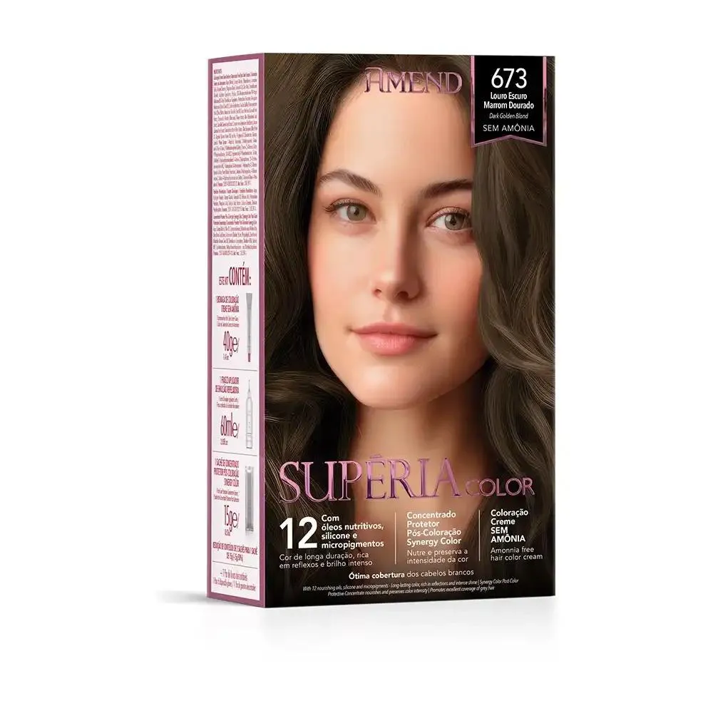 TONALIZANTE AMEND SUPéRIA COLOR 673 LOURO ESCURO MARROM DOURADO