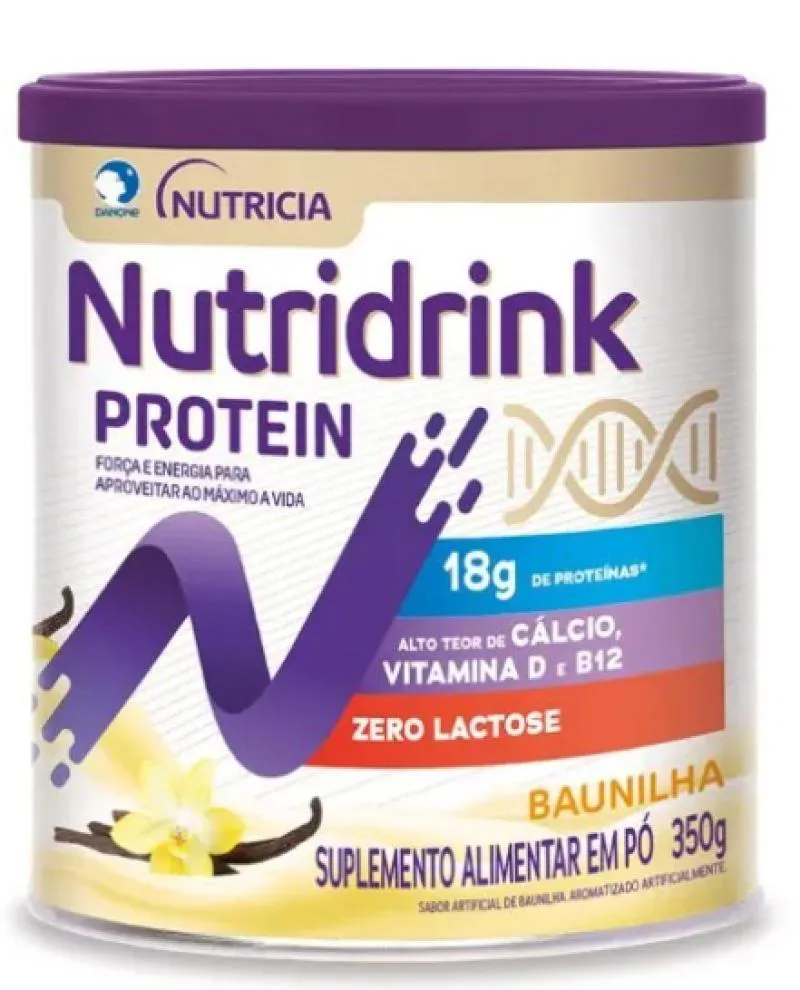 NUTRIDRINK PROTEIN Pó BAUNILHA ZERO LACTOSE 350G DANONE