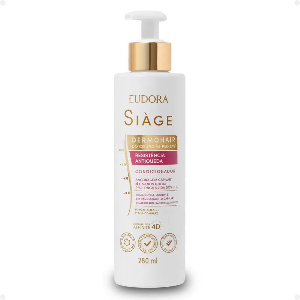 CONDICIONADOR EUDORA SIàGE DERMOHAIR RESISTêNCIA ANTIQUEDA 280ML
