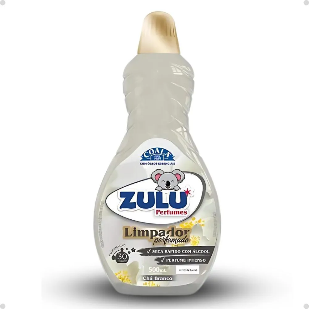 LIMPADOR PERFUMADO COALA ZULU PERFUMES CHá BRANCO 500ML