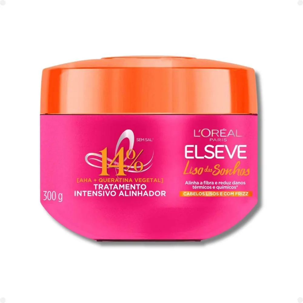 MáSCARA ELSEVE LISO DOS SONHOS TRATAMENTO INTENSIVO ALINHADOR 300G