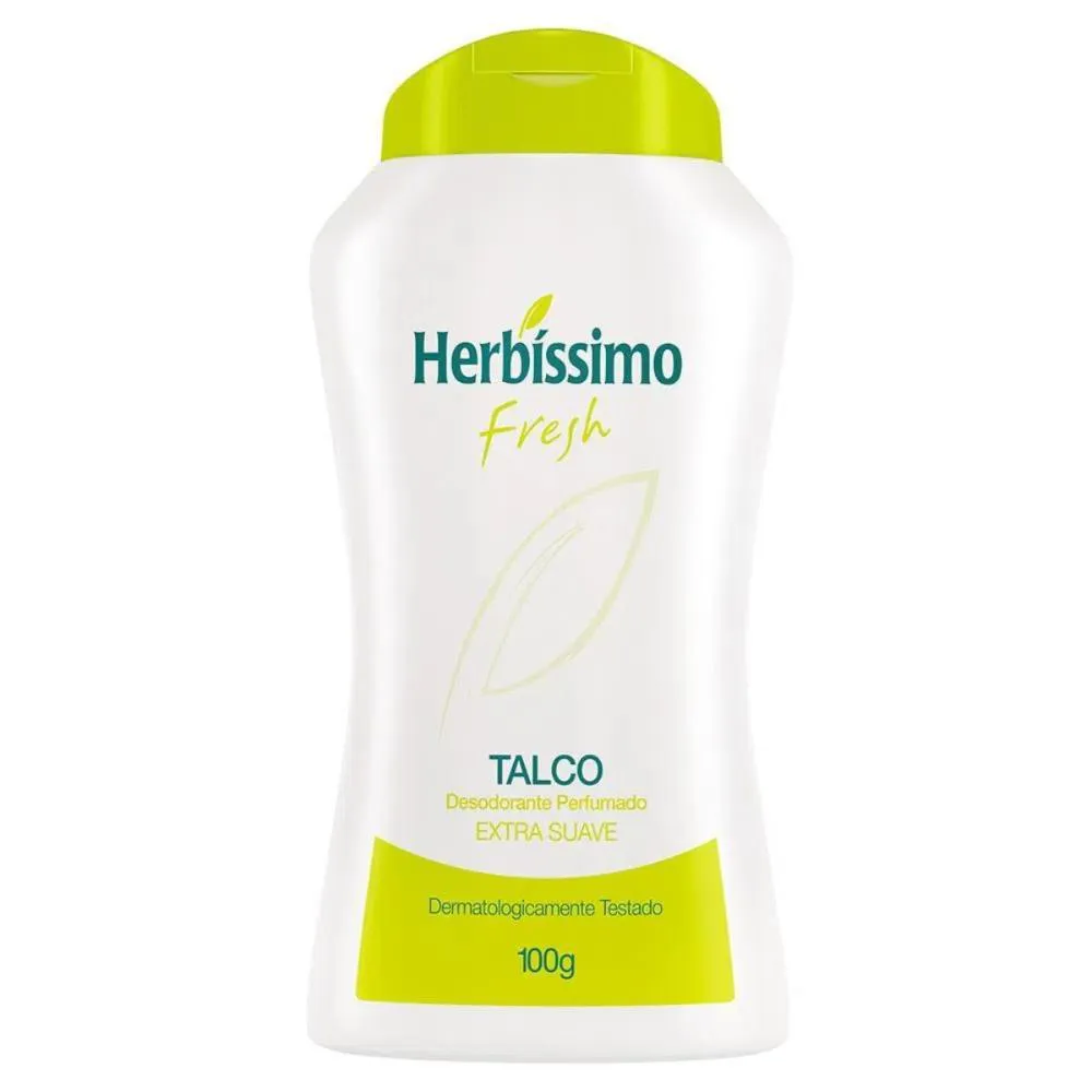TALCO DESODORANTE PERFUMADO HERBíSSIMO FRESH EXTRA SUAVE 100G