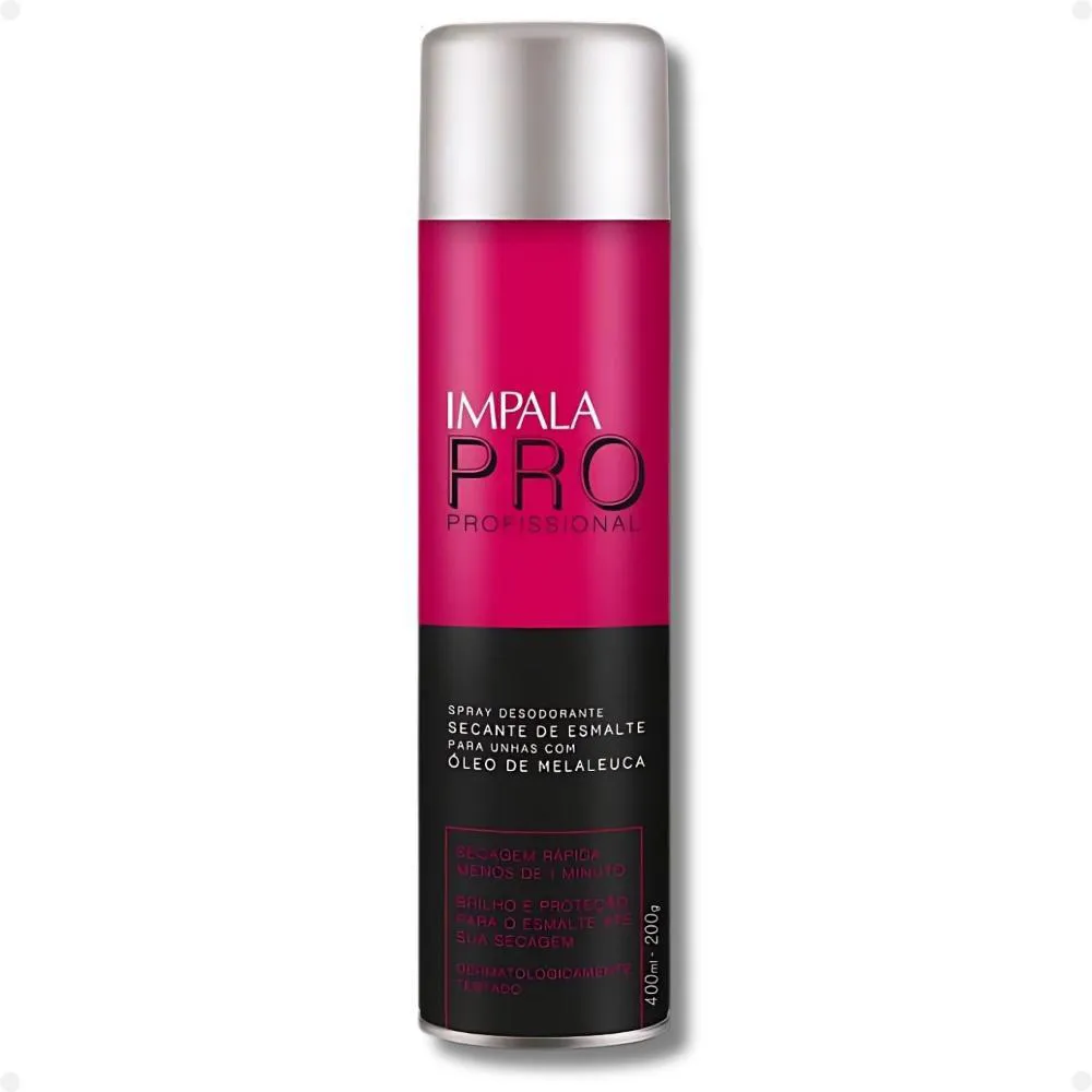 SPRAY SECANTE DE ESMALTE PARA UNHAS COM ÓLEO DE MELALEUCA IMPALA PRO 400ML