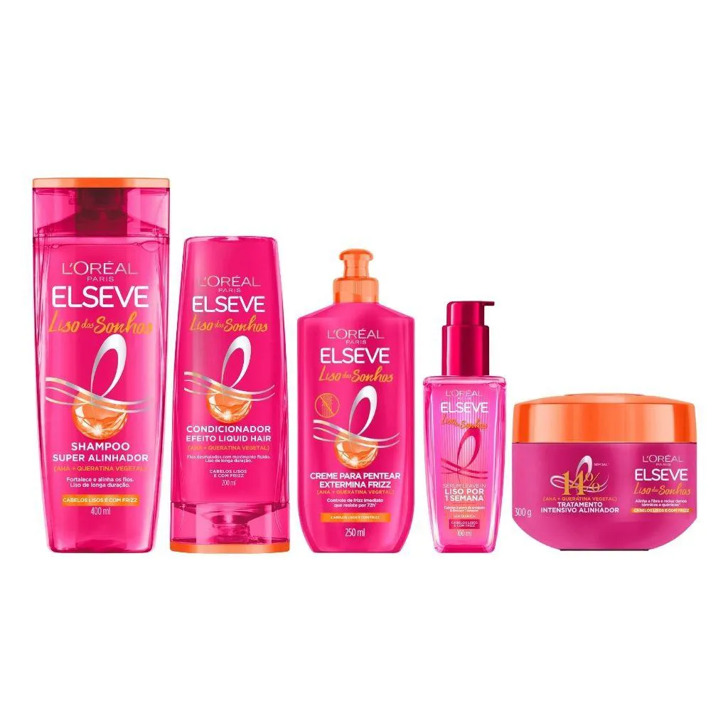 KIT ELSEVE LISO DOS SONHOS SH 400+COND 200+CR TRT+CR PNT+SER