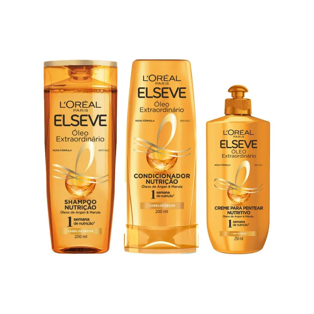 KIT ELSEVE OLEO EXTRAORDINARIO SH 200ML+COND 200ML+CR PENT
