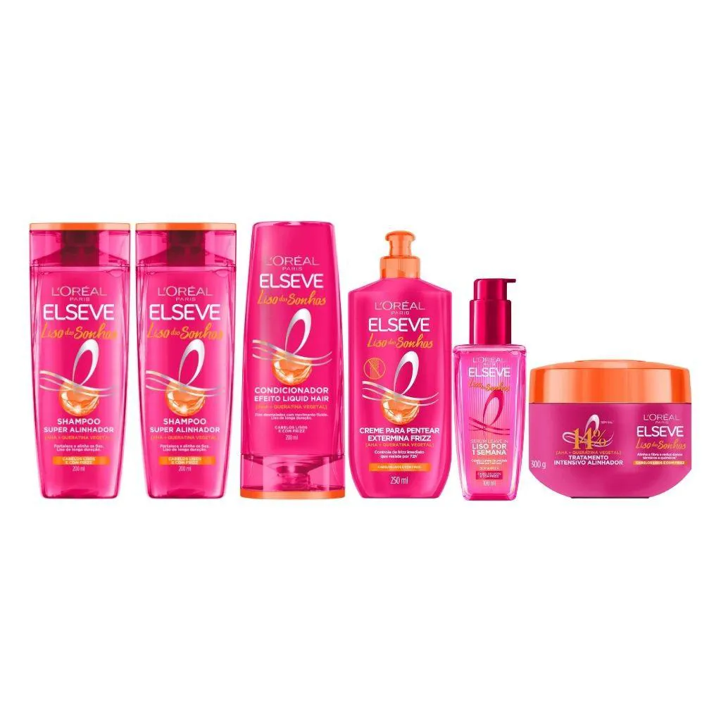 KIT ELSEVE LISO DOS SONHOS 2 SH +COND+CR TRAT+CR PENT+SERUM