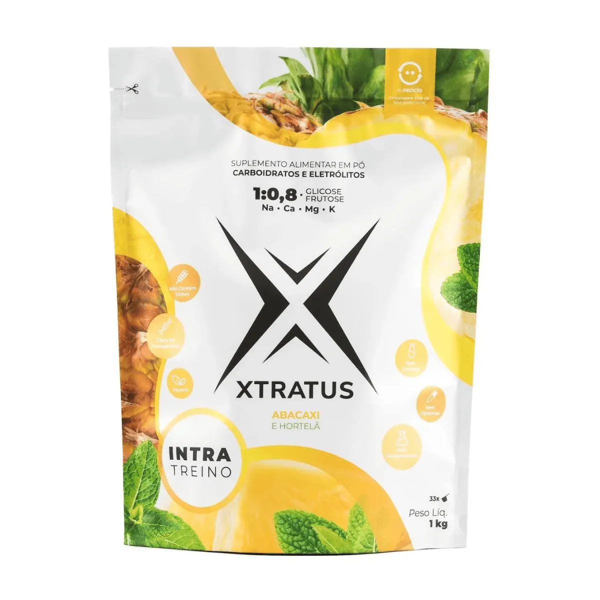 INTRA TREINO 1KG XTRATUS Abacaxi COM Hortelã