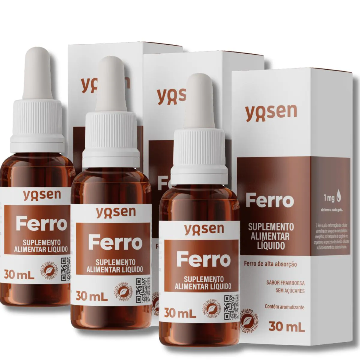 KIT 3 FERRO YDROSOLV 30ML YOSEN