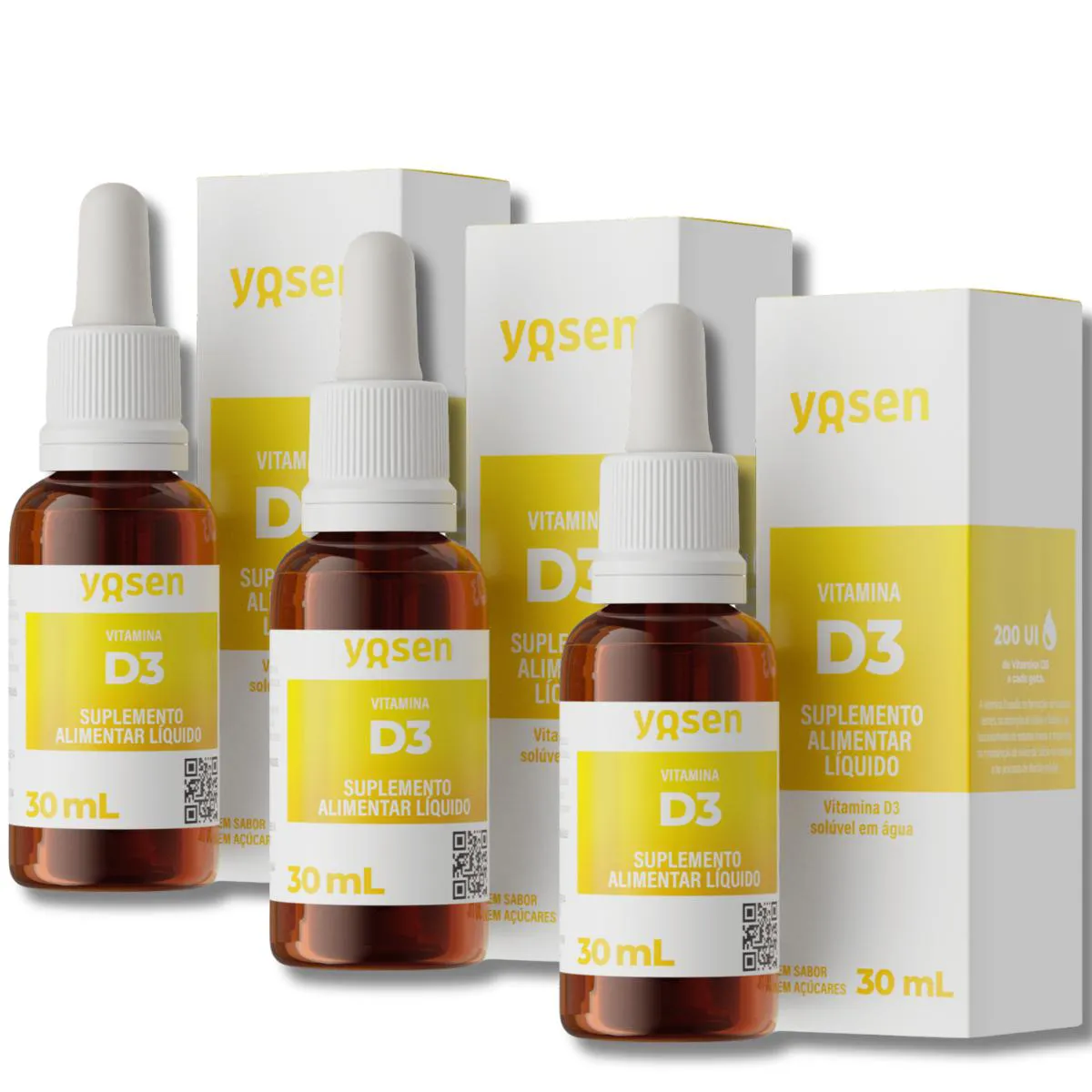 KIT 3 VITAMINA D3 YDROSOLV 30ML YOSEN