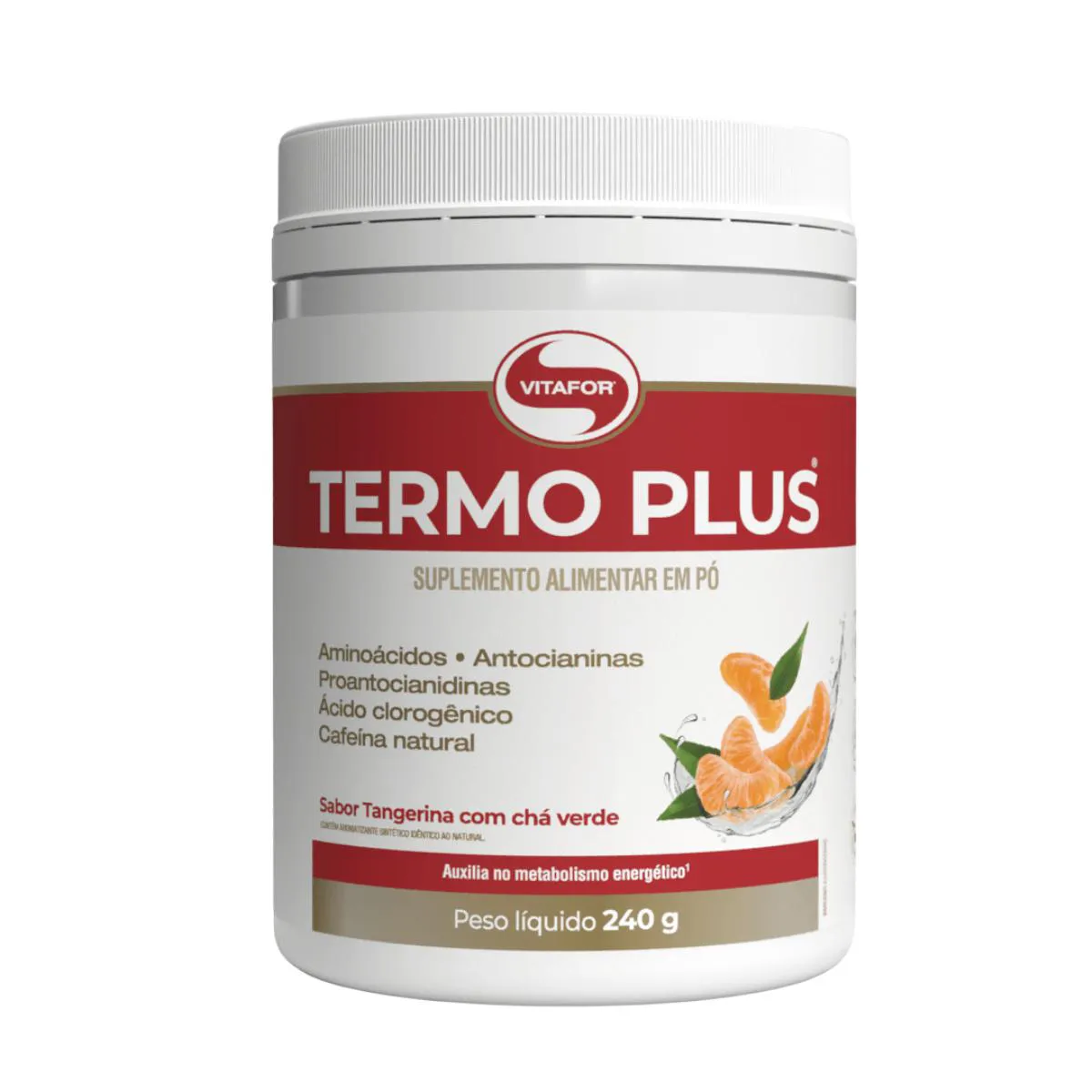 TERMO PLUS 240G TANGERINA E CHá VERDE VITAFOR