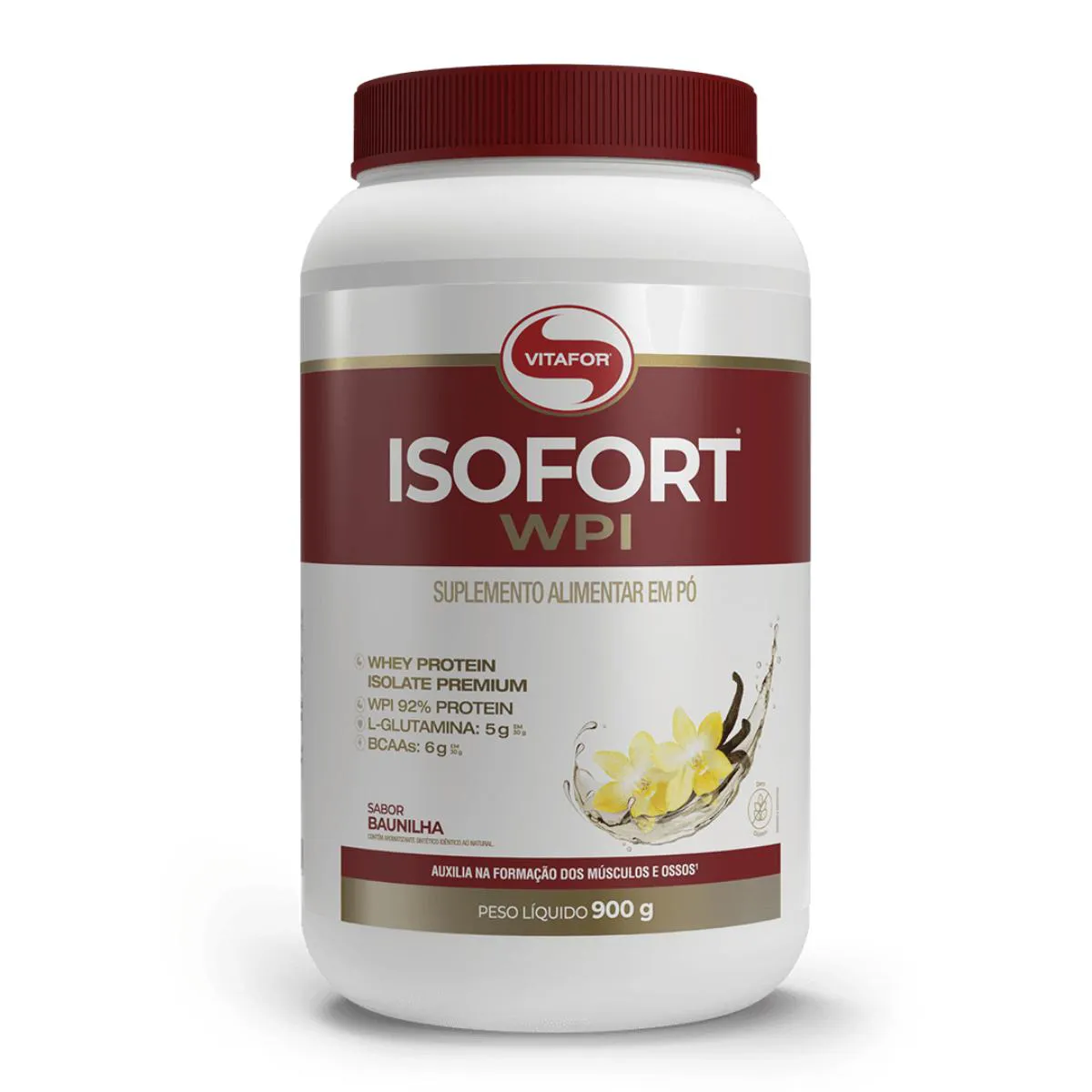 ISOFORT WPI WHEY ISOLADO 900G VITAFOR Baunilha