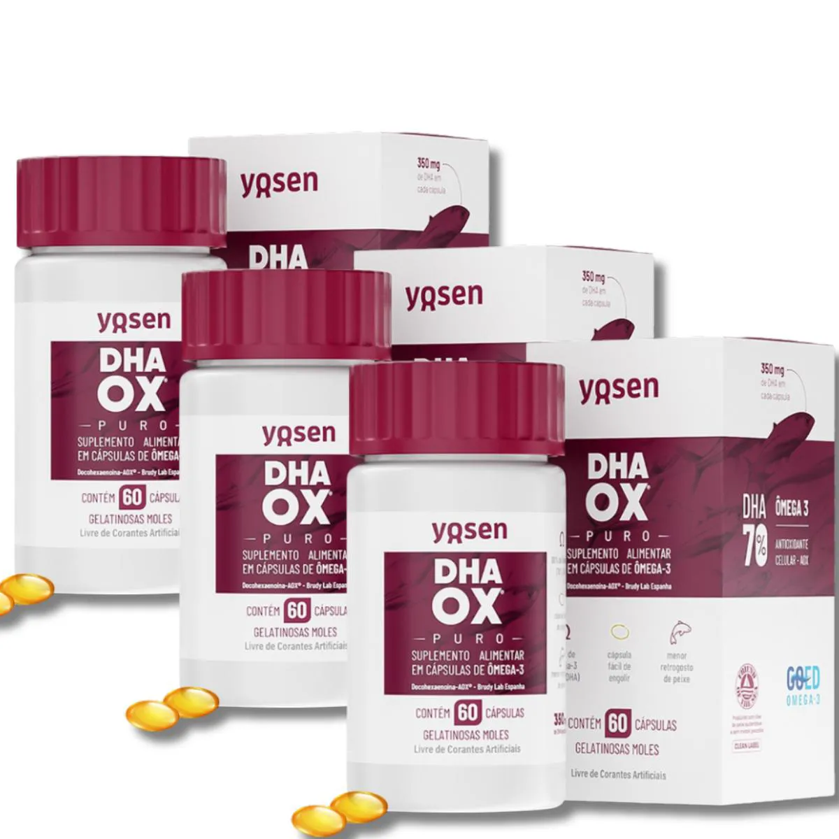KIT 3 DHAOX PURO - 60 CAPS YOSEN