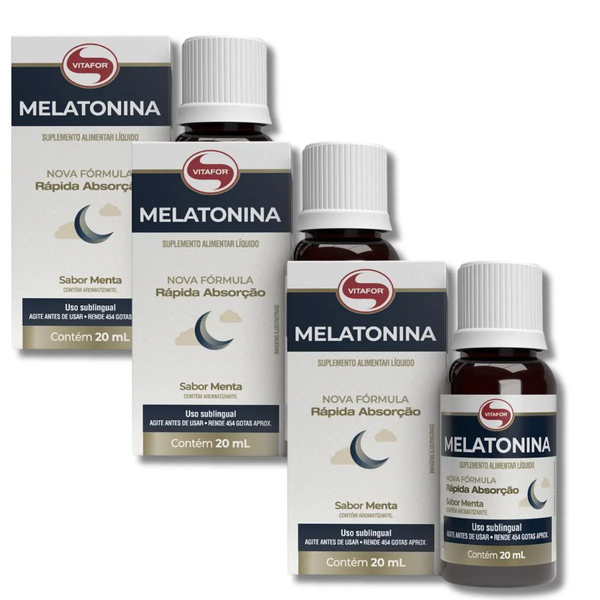 KIT 3 MELATONINA 20ML VITAFOR