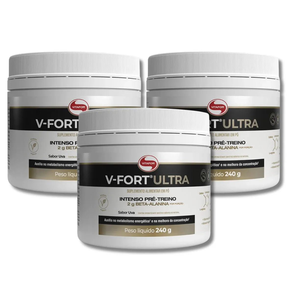 KIT 3 V-FORT ULTRA UVA POTE 240G VITAFOR