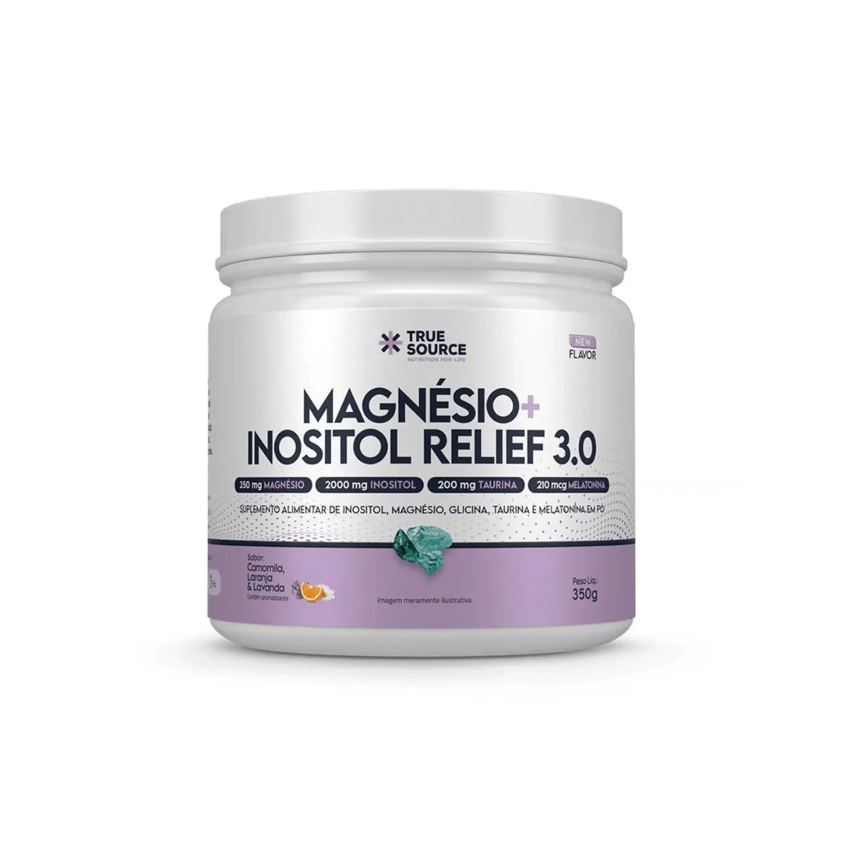 MAGNéSIO+INOSITOL RELIEF 3.0 CAMOMILA E LAVANDA TRUE SOURCE