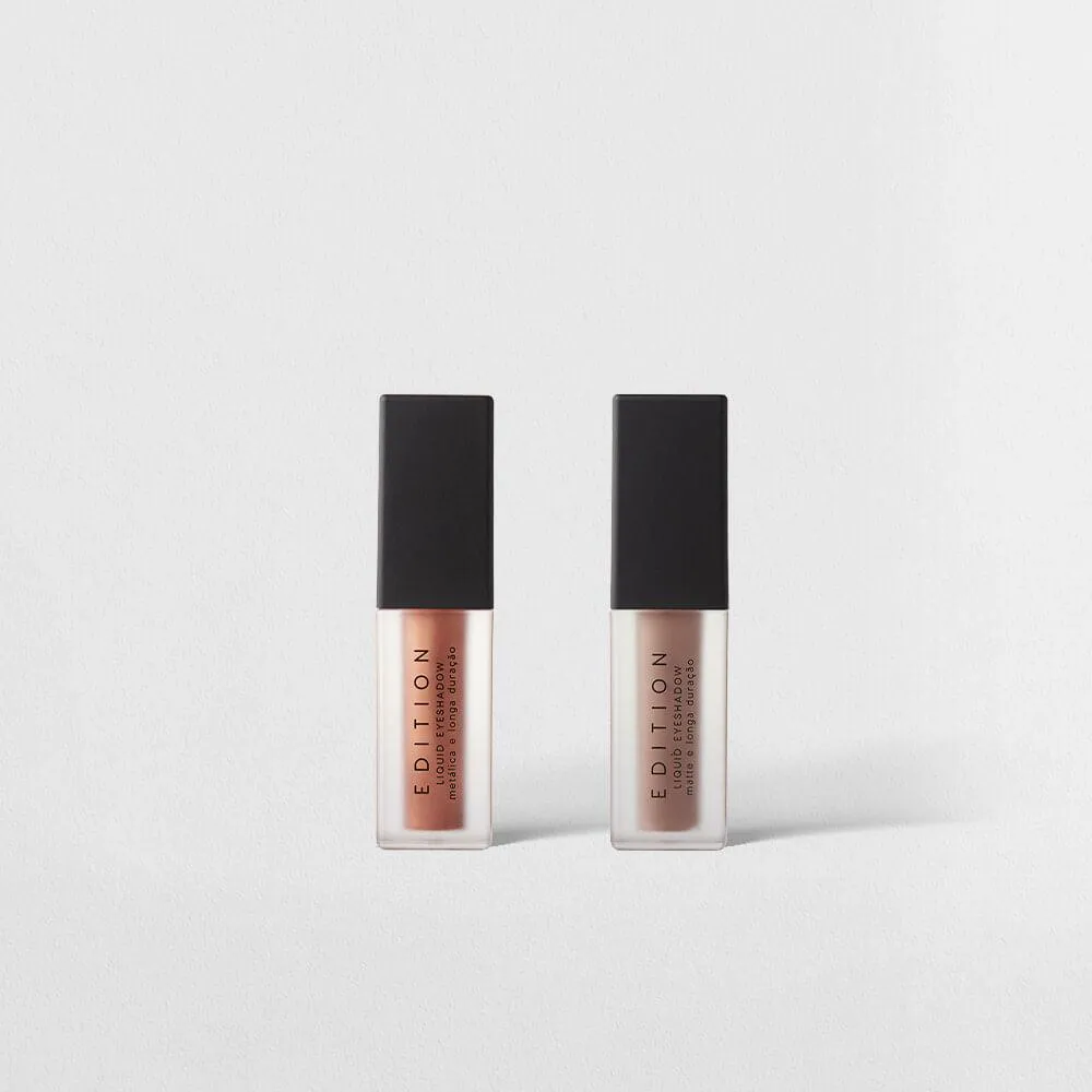 KIT SOMBRA LíQUIDA MARROM CLARO SOMBRA LíQUIDA CORAL METALIZADA OCéANE EDITION