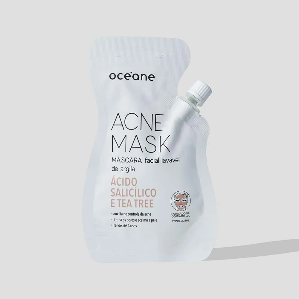 MáSCARA FACIAL ANTIACNE COM ÁCIDO SALICíLICO - ACNE MASK 35ML