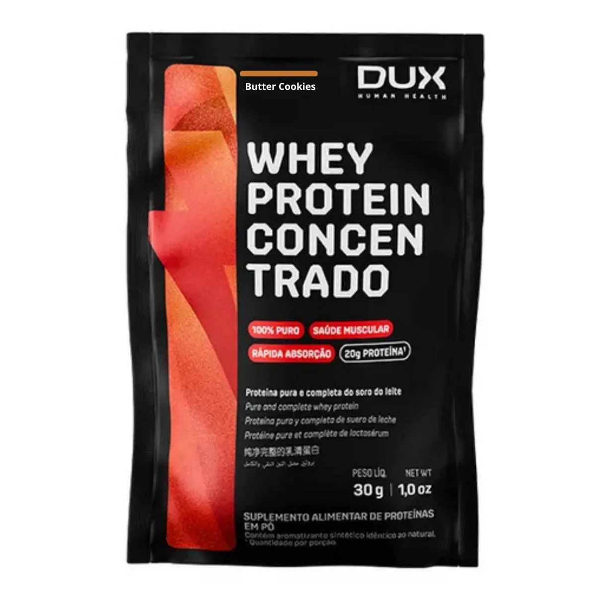 SACHE WHEY PROTEIN CONCENTRADO DUX BUTTER COOKIES 30G