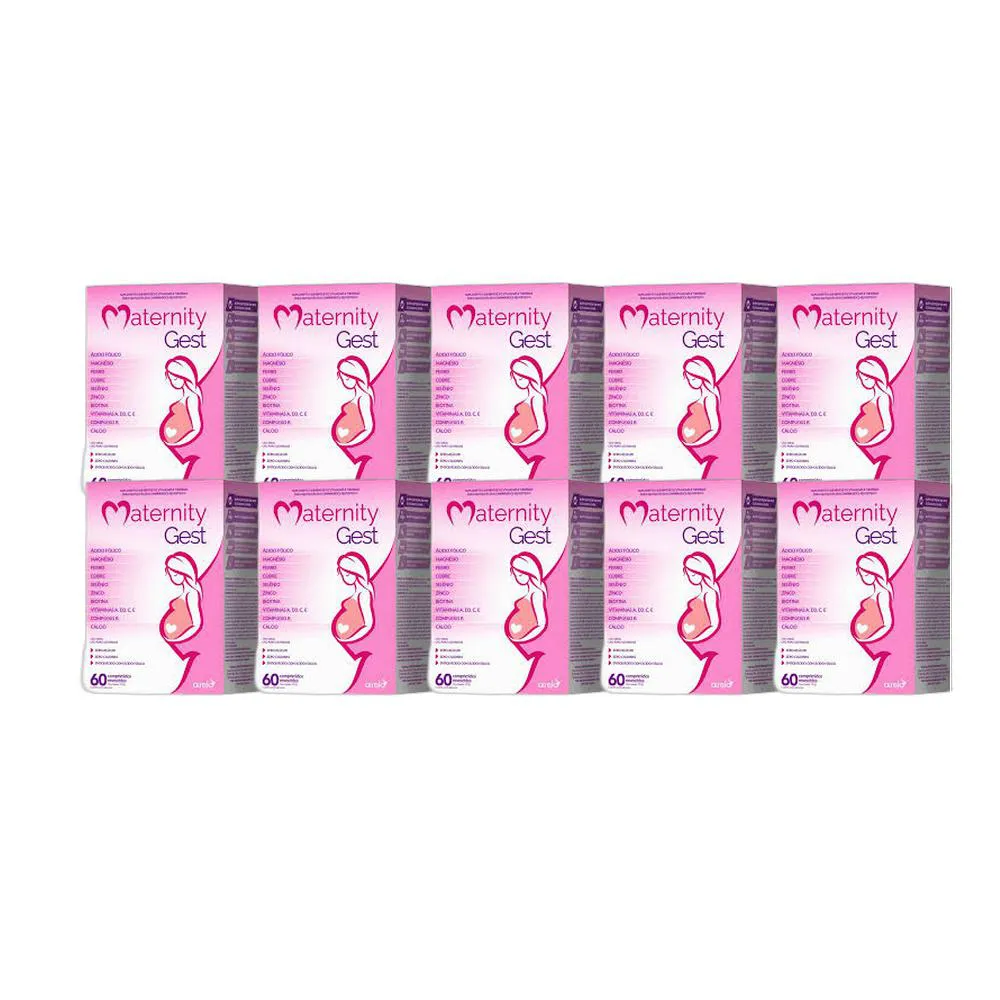 KIT 10X VITAMINA MATERNITY GEST 60 CPR REVESTIDOS - NATULAB