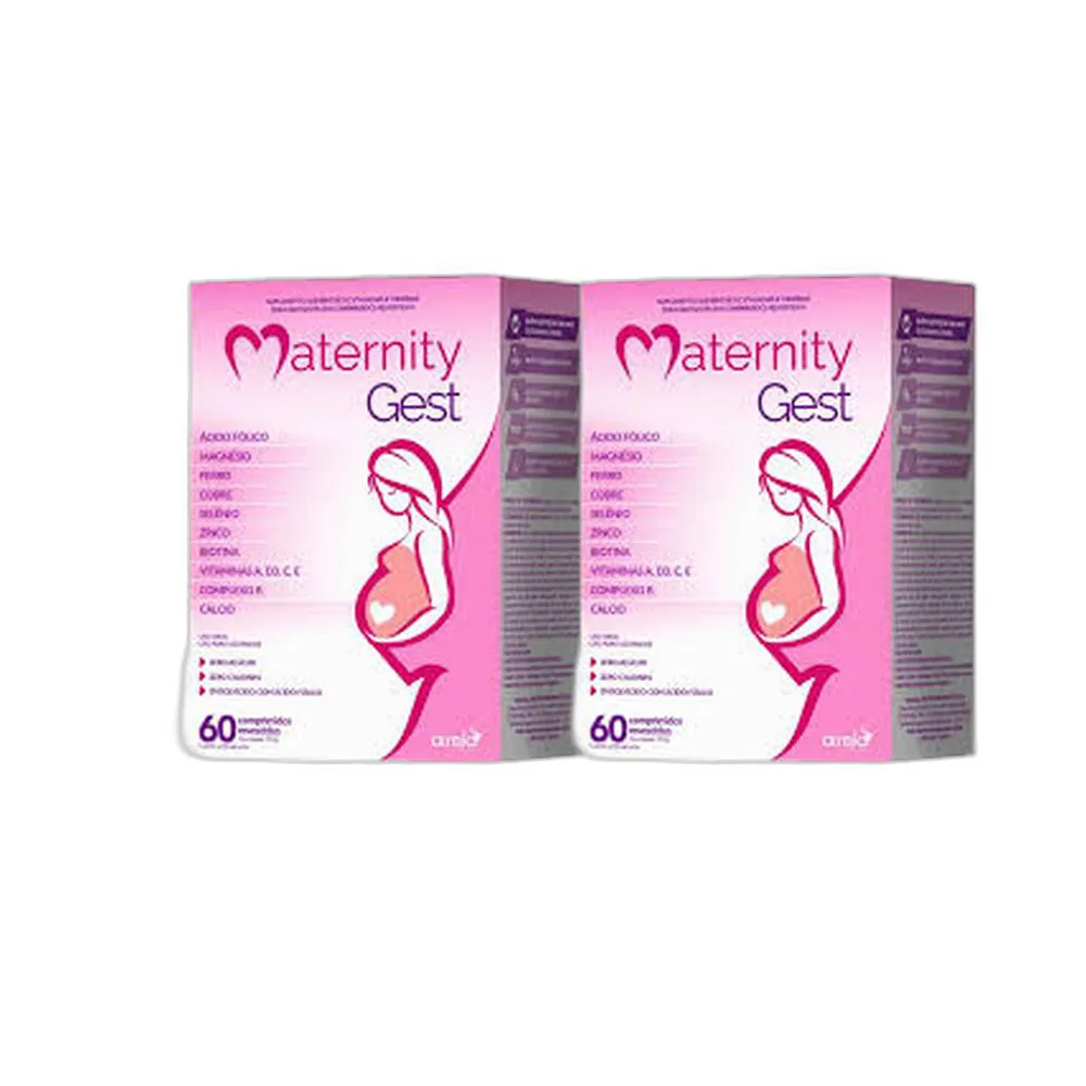 KIT 2X VITAMINA MATERNITY GEST 60 CPR REVESTIDOS - NATULAB