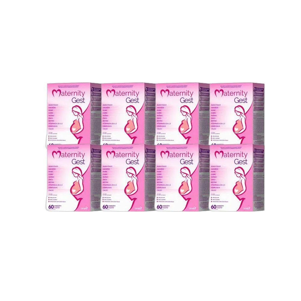 KIT 8X VITAMINA MATERNITY GEST 60 CPR REVESTIDOS - NATULAB
