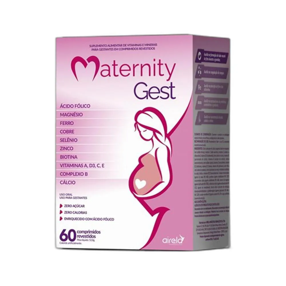 VITAMINA MATERNITY GEST 60 CPR REVESTIDOS - NATULAB