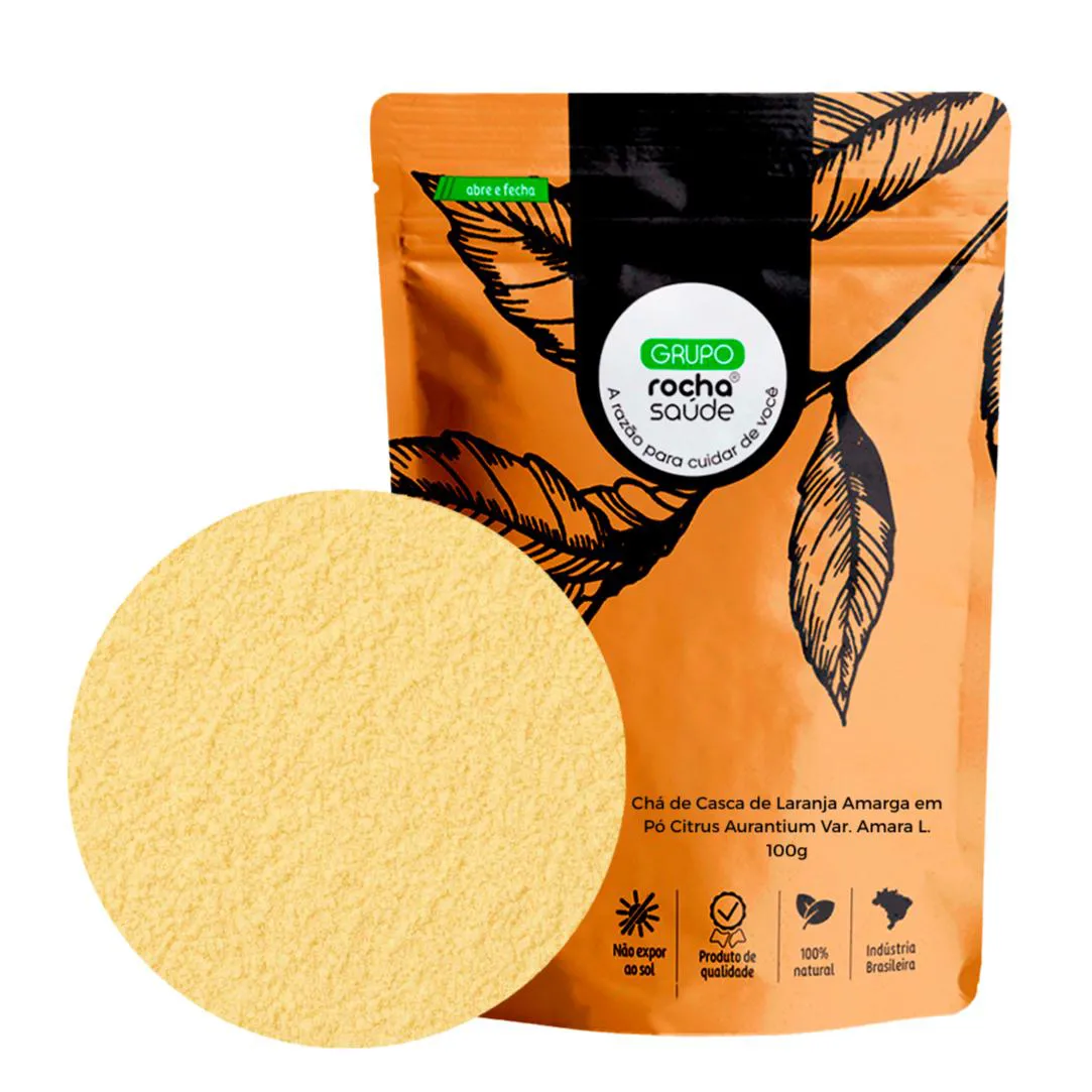 CHá DE CASCA DE LARANJA AMARGA EM Pó CITRUS AURANTIUM VAR. AMARA L. 100G