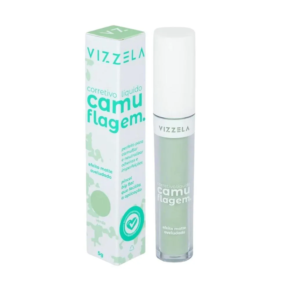 CORRETIVO LíQUIDO VIZZELA CAMUFLAGEM VERDE 5G