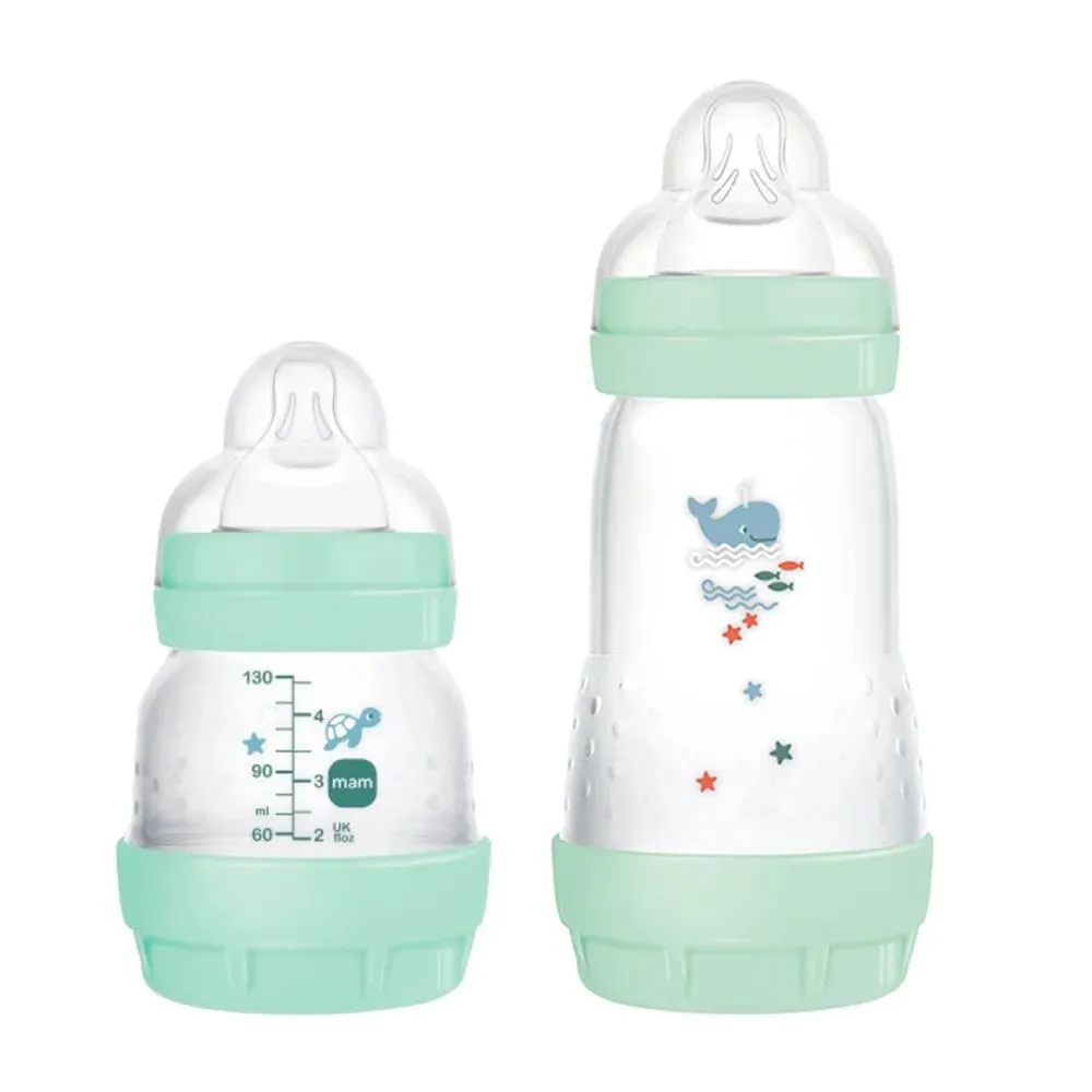 KIT 2 MAMADEIRA MAM EASY START™ ANTICóLICA 130ML + 260ML AZUL MA21022