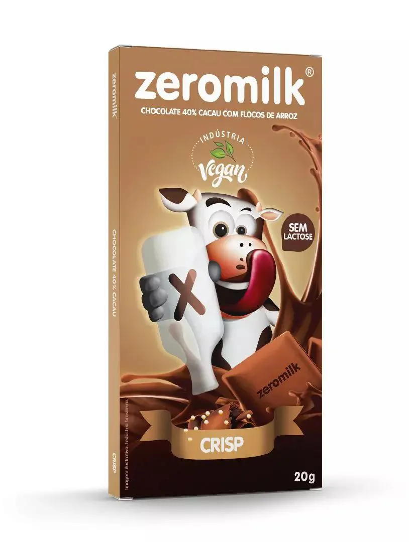 CHOCOLATE C/CRISP 40%CACAU 20G ZEROMILK