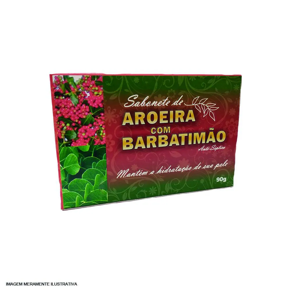 SABONETE ARTESANAL DE AROEIRA COM BARBATIMãO  - 90G