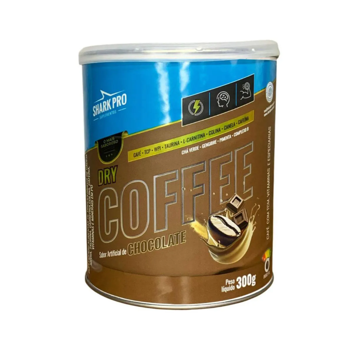 DRY COFFEE 300G SABOR CHOCOLATE SHARK PRO