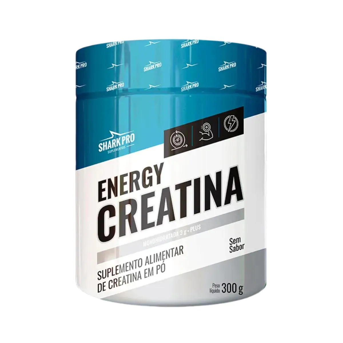 CREATINA MONOHIDRATADA 300G  SABOR NATURAL SHARK PRO