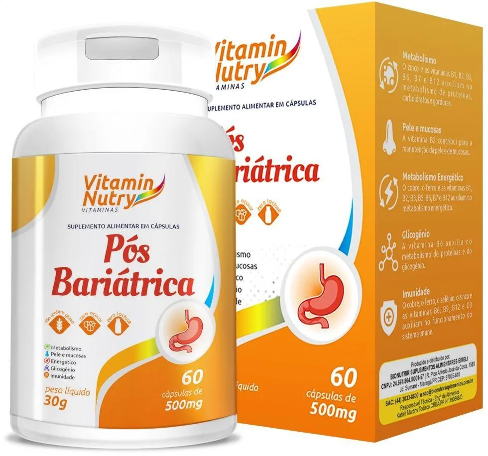PóS BARIáTRICA 500MG (60 CAPS) - PADRãO: ÚNICO