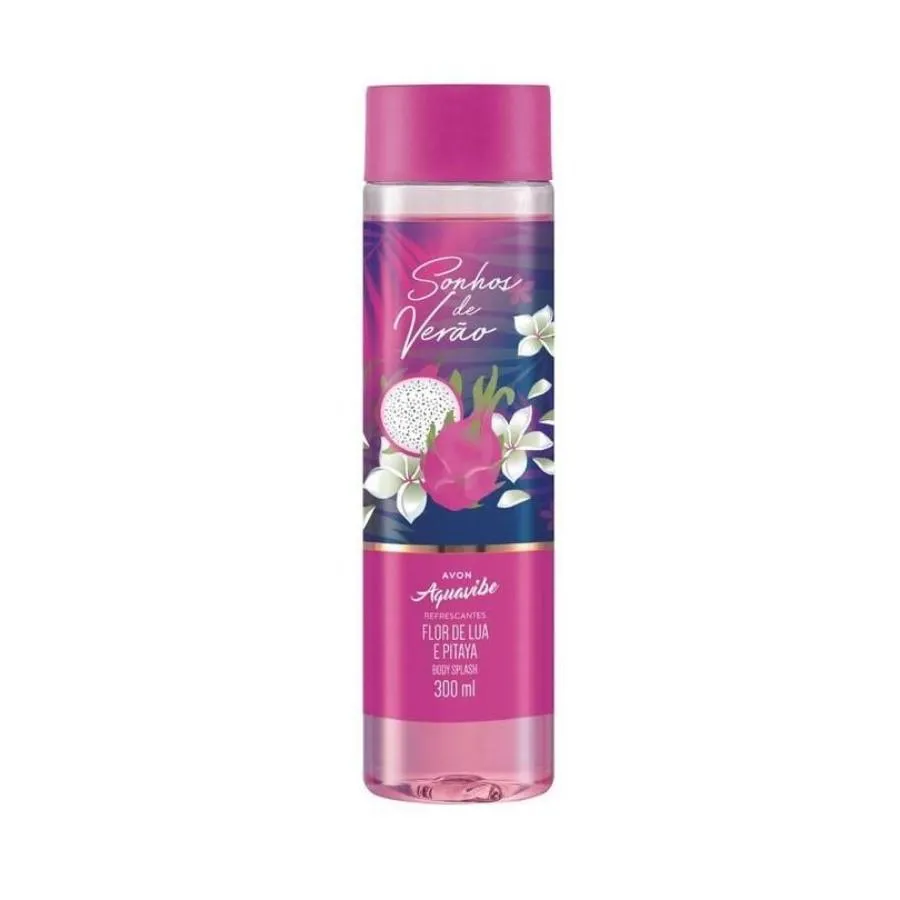 COLôNIA DESODORANTE BODY SPLASH AQUAVIBE FLOR DE LUA E PITAYA 300ML - AVON