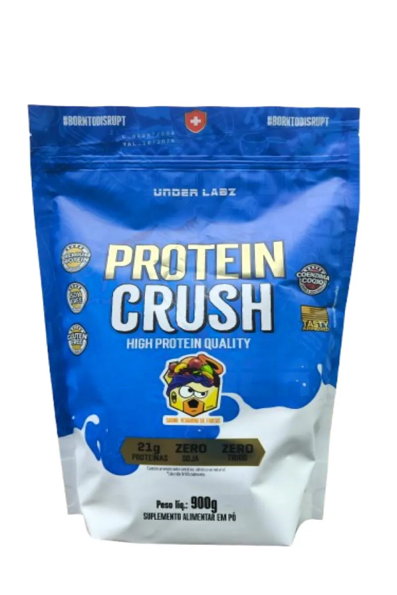 PROTEIN CRUSH WHEY 900G REFIL - UNDER LABZ - ZERO SOJA Vitaminas DE Frutas