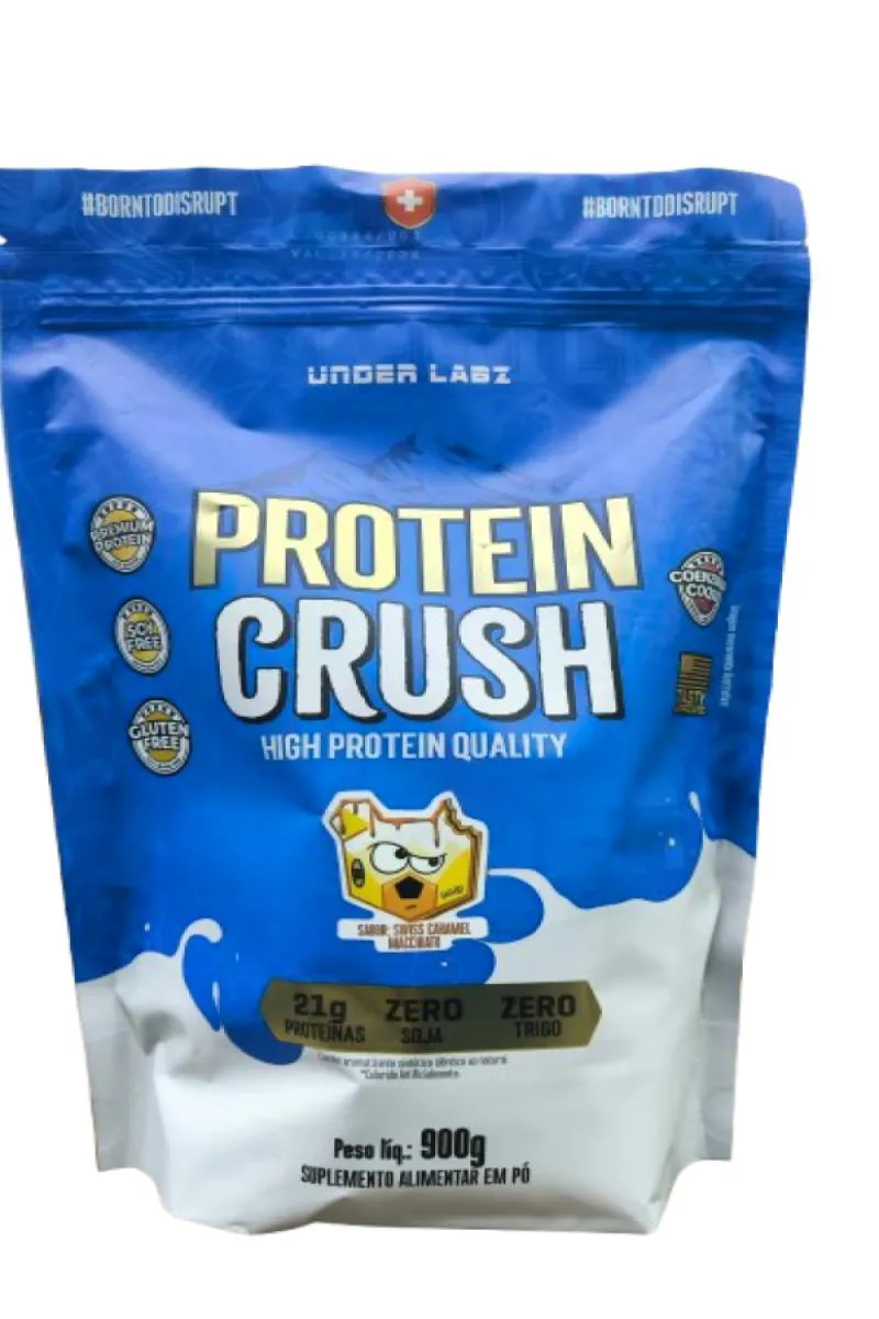 PROTEIN CRUSH WHEY 900G REFIL - UNDER LABZ - ZERO SOJA Caramelo
